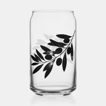 Minimalistische olijftak glas