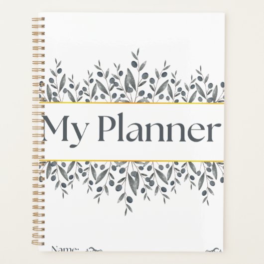 Minimalistische Olijftak "Mijn Planner" Planner (Voorkant)