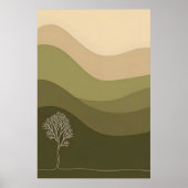 Minimalistische Olive Hill kunst Poster (Voorkant)