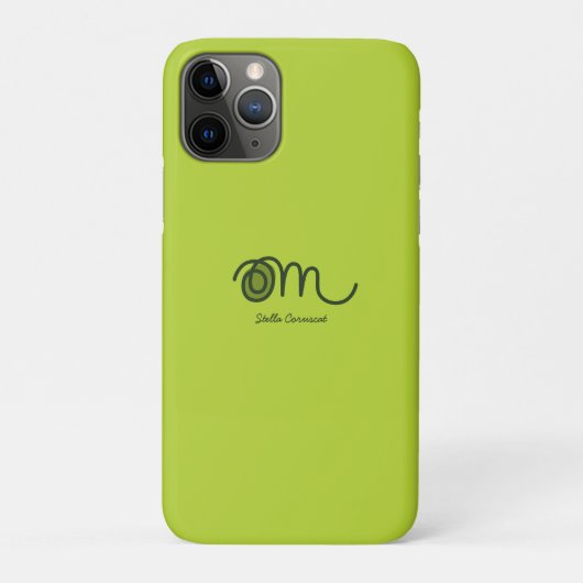Minimalistische Om Handgeschreven Gepersonaliseerd Case-Mate iPhone Case (Achterkant)