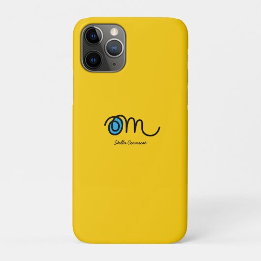 Minimalistische Om Handgeschreven Gepersonaliseerd Case-Mate iPhone Case (Achterkant)