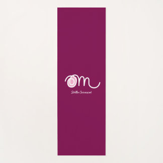Minimalistische Om Handgeschreven Gepersonaliseerd Yogamat