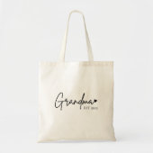 Minimalistische oma EST 2025 Canvas tas | Nieuwe o (Voorkant)