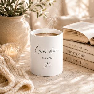 Minimalistische oma EST Jaar Douane Geschenkmok Koffiemok