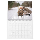 Minimalistische oma fotocollage herinneringen kale kalender (Jan 2027)
