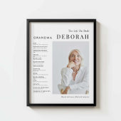 Minimalistische oma levensverhaal Poster