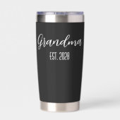Minimalistische Oma Opgerichte Witte Script Tekst Geïsoleerde Drinkbeker (Achterkant)