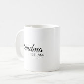 Minimalistische oma Oprichtingsdatum Koffiemok (Voorkant links)