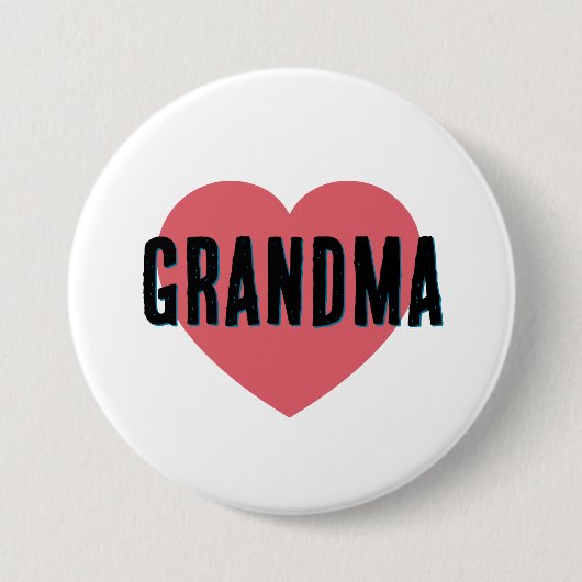 Minimalistische oma  ronde button 7,6 cm (Voorkant)