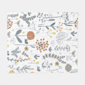 Minimalistische Omlijning Bloem Modern Fleece Deken (Voorkant (Horizontaal))