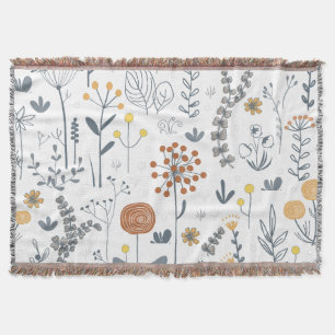 Minimalistische Omlijning Bloem Moderne Deken