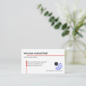 Minimalistische onderschepping Red Lines Owner CEO Visitekaartje (Staand voorkant)