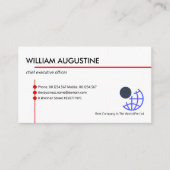 Minimalistische onderschepping Red Lines Owner CEO Visitekaartje (Voorkant)