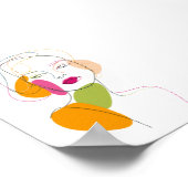 Minimalistische One Line Vrouw Portret Abstracte k Poster (Hoek)