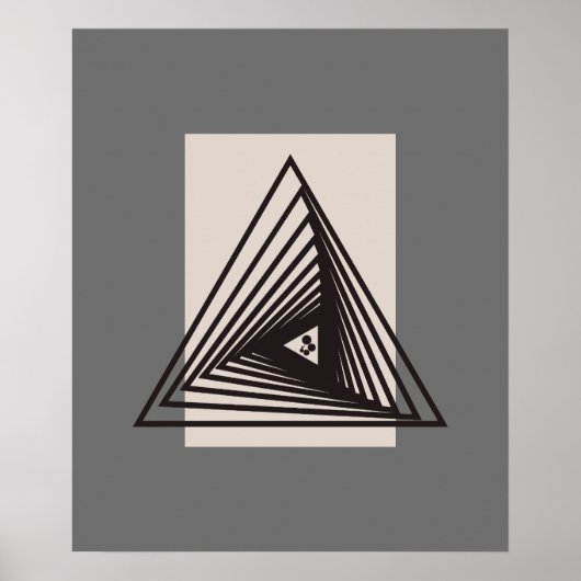 minimalistische oneindige driehoeken poster (Voorkant)