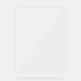 Minimalistische ongestopte trouwerkerelatie acryl bord