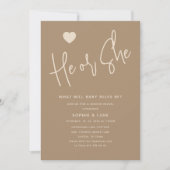 Minimalistische onthulling van het geslacht van hi kaart (Voorkant)