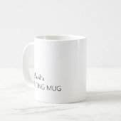 Minimalistische ontmoeting met jouw naam koffiemok (Voorkant links)