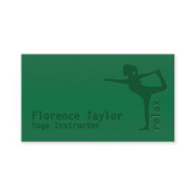 Minimalistische Ontspannen Groene Yoga-instructeur