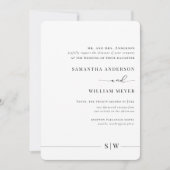 Minimalistische ontwerpuitnodiging | Elegant en mo Kaart (Voorkant)