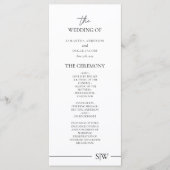 Minimalistische ontwerpuitnodiging | Elegant en mo Menu (Voorkant)