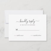 Minimalistische ontwerpuitnodiging | Elegant en mo RSVP Kaartje (Voorkant)