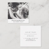 Minimalistische oogfotografie vierkante visitekaartje (Voorkant / Achterkant)