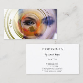 Minimalistische oogfotografie visitekaartje