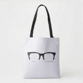 Minimalistische oogglas Canvas tas (Voorkant)