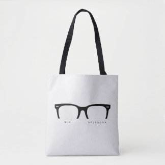 Minimalistische oogglas Canvas tas