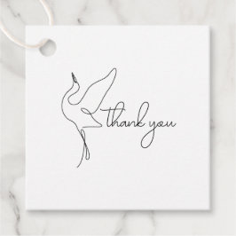 Minimalistische Ooievaar Neutrale Baby Shower Beda Bedankjes Labels