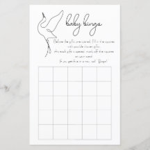 Minimalistische Ooievaar Neutrale Baby Shower Bing