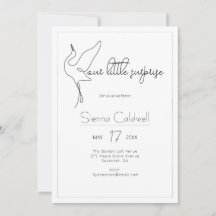 Minimalistische Ooievaar Neutrale Baby Shower