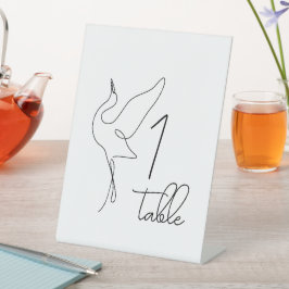 Minimalistische Ooievaar Neutrale Baby Shower Tafe Reclamebord Met Voetstuk