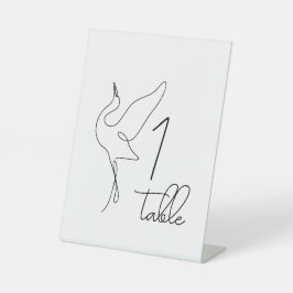 Minimalistische Ooievaar Neutrale Baby Shower Tafe Reclamebord Met Voetstuk