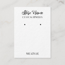 Minimalistische oorbeldisplay visitekaartje