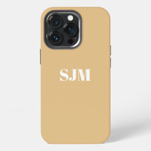 Minimalistische op maat gemaakte monogram naam kam iPhone hoesje (Achterkant)