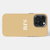 Minimalistische op maat gemaakte monogram naam kam iPhone hoesje (Achterkant horizontaal)