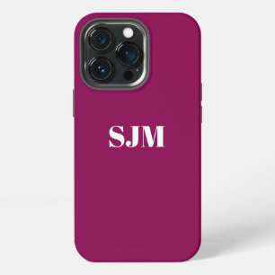 Minimalistische op maat gemaakte monogramnaam prui iPhone 13 pro hoesje