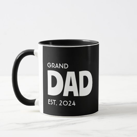 Minimalistische OPA Met Gepersonaliseerd Jaar Mok (Links)