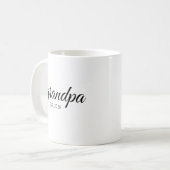 Minimalistische opa Oprichtingsdatum Koffiemok (Voorkant links)