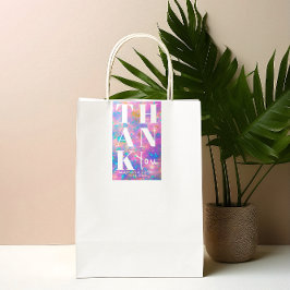 Minimalistische Opal Steen Krachtig Dank Je Wel Tr Rechthoekige Sticker