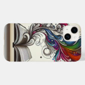 Minimalistische Open Boek Telefoonhoes Case-Mate iPhone Case (Achterkant (horizontaal))