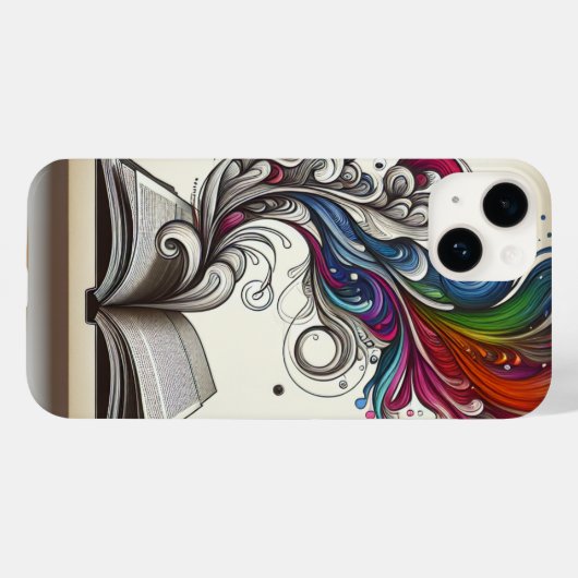 Minimalistische Open Boek Telefoonhoes Case-Mate iPhone Case (Achterkant (horizontaal))