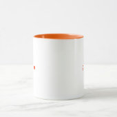 Minimalistische Oranje aangepaste tekst Gran White Mok (Midden)