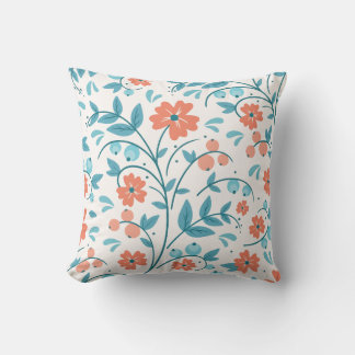 Minimalistische oranje bloem kussen