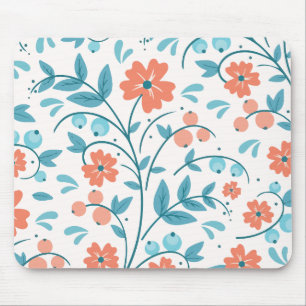 Minimalistische oranje bloem muismat
