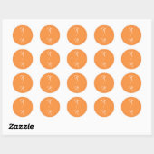 Minimalistische Oranje bruiloft Sticker (Vel)
