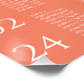 Minimalistische Oranje bruiloft zitkar Perfect Poster (Hoek)