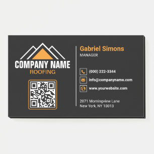 Minimalistische Oranje Dakbedekking QR Code Gebouw Post-it® Notes